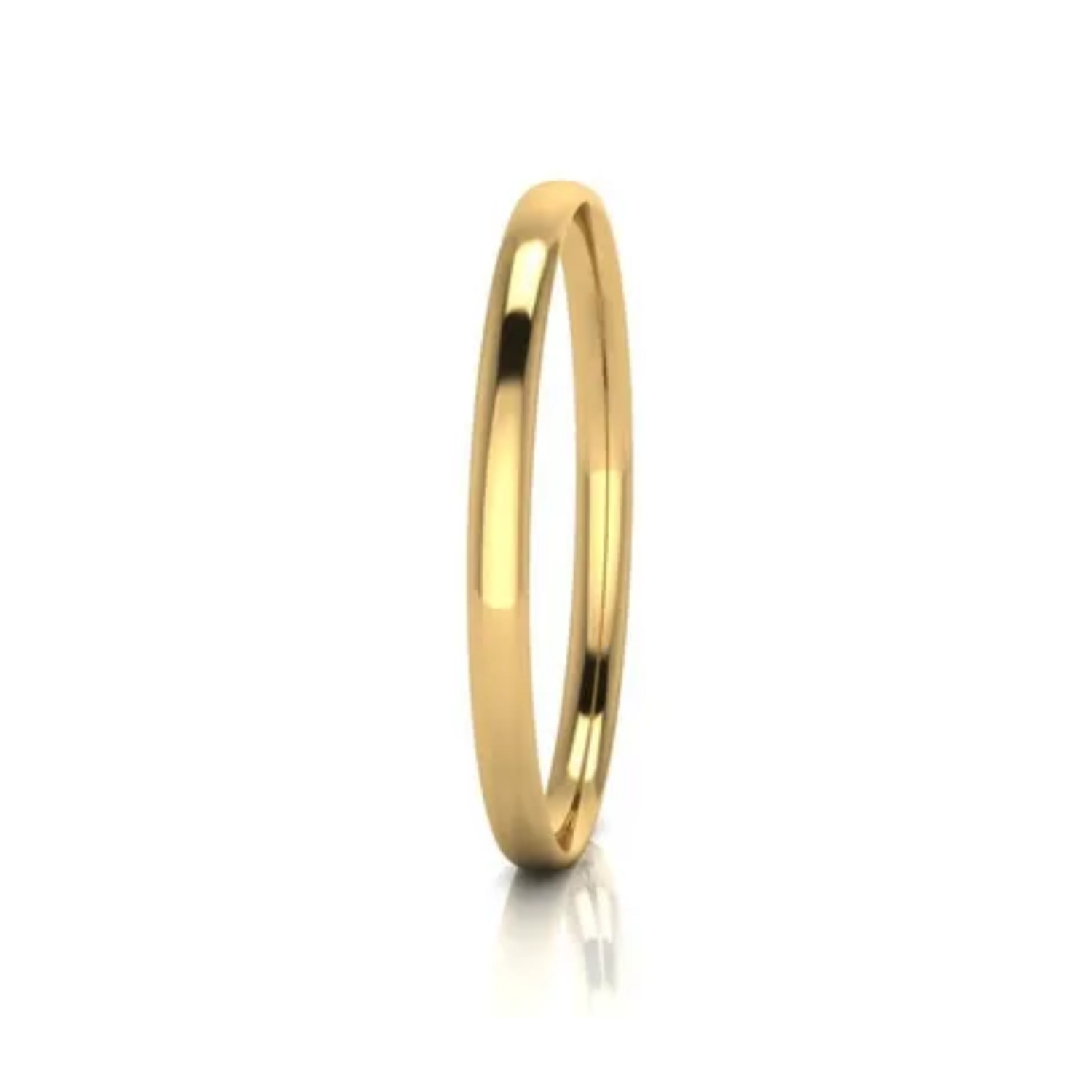 9ct Yellow Gold Filled Oval Comfort Fit Bangle 6mm/65mm