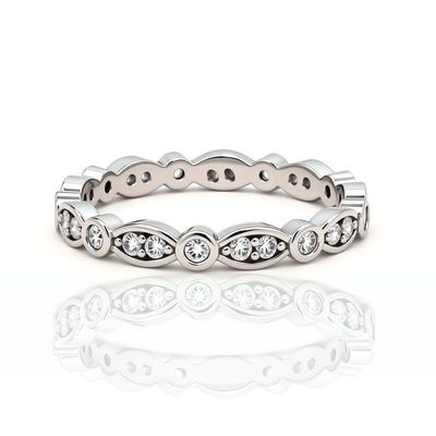 Round & Marquise-Style Diamond Wedding Ring Round & Marquise-Style Diamond Wedding Ring