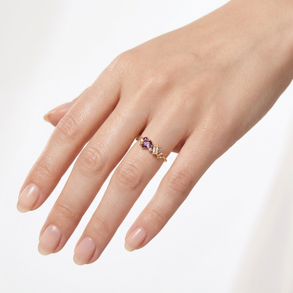 9ct Yellow Multi Stone Sunset Sorbet Ring