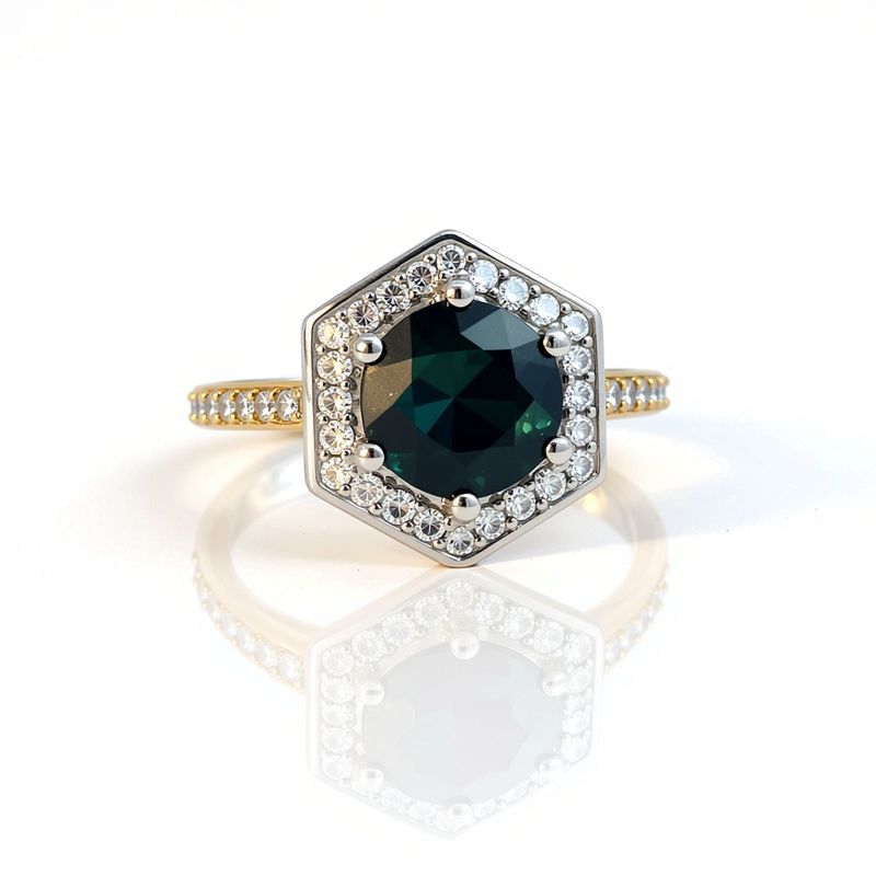 18ct Yellow Gold Parti Sapphire & Diamond Ring