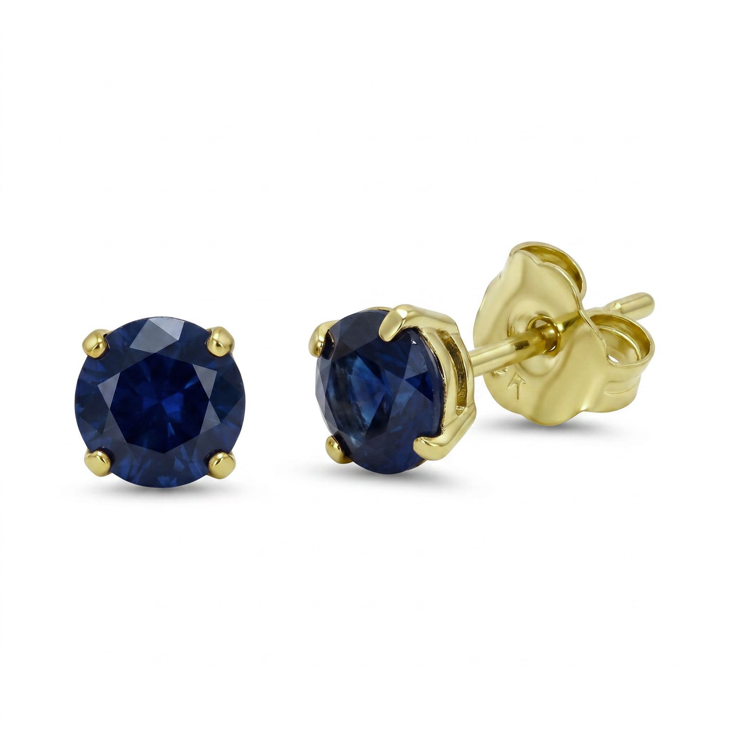9ct Yellow Claw Set Sapphire Earrings 9ct Yellow Claw Set Sapphire Earrings