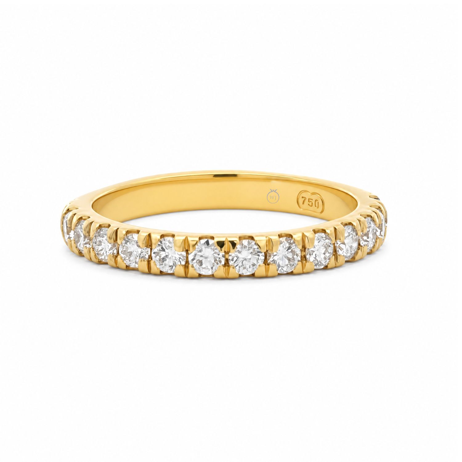 18Y Split Claw Mined Diamond Wedding Band (13 = 0.52ct) 4pts