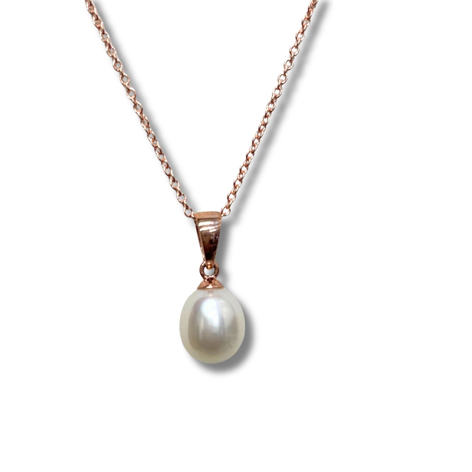 9ct Rose Gold FWP Drop Pendant