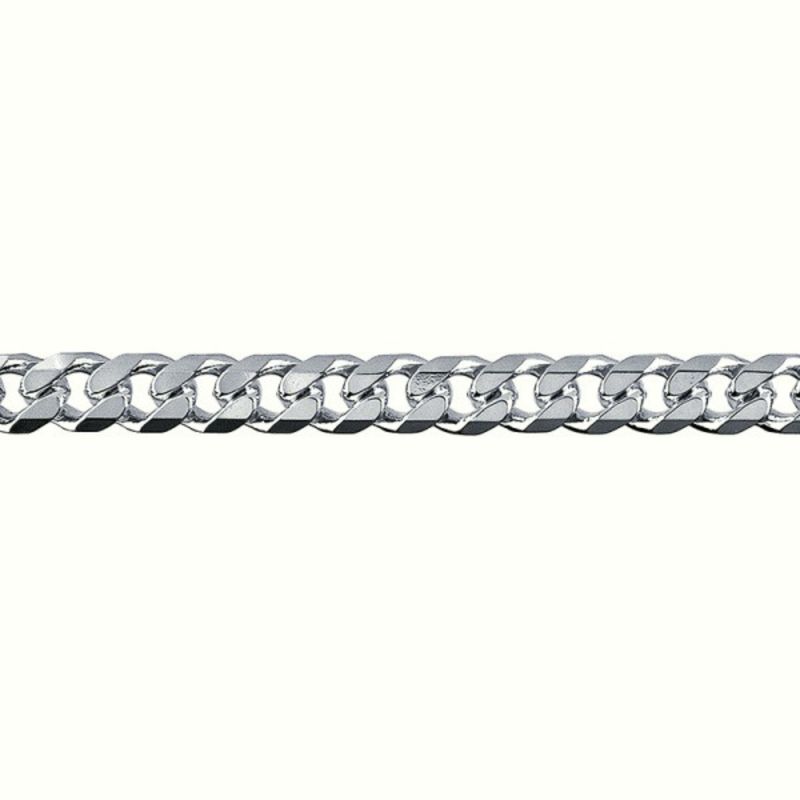 S/S Bevelled Curb Diamond Cut Chain - BCD180