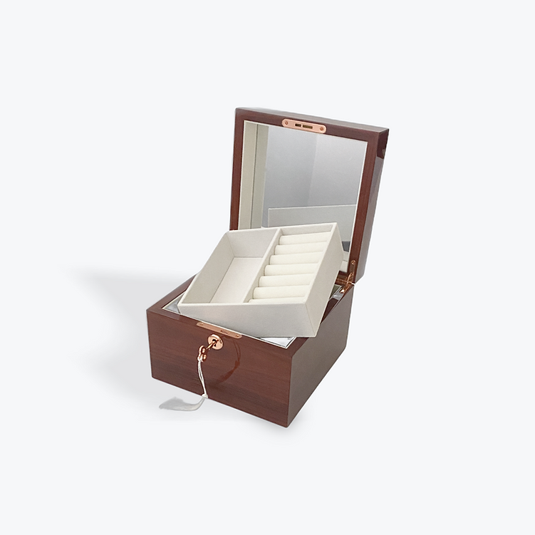 Square Timber Jewellery Box -JARRAH