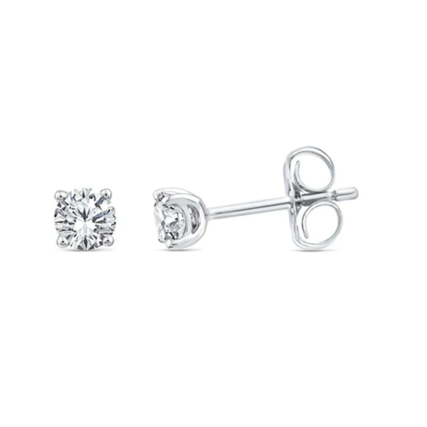 9WG Lab Diamond Stud Earrings (TDW 0.50ct) 9WG Lab Diamond Stud Earrings (TDW 0.50ct)