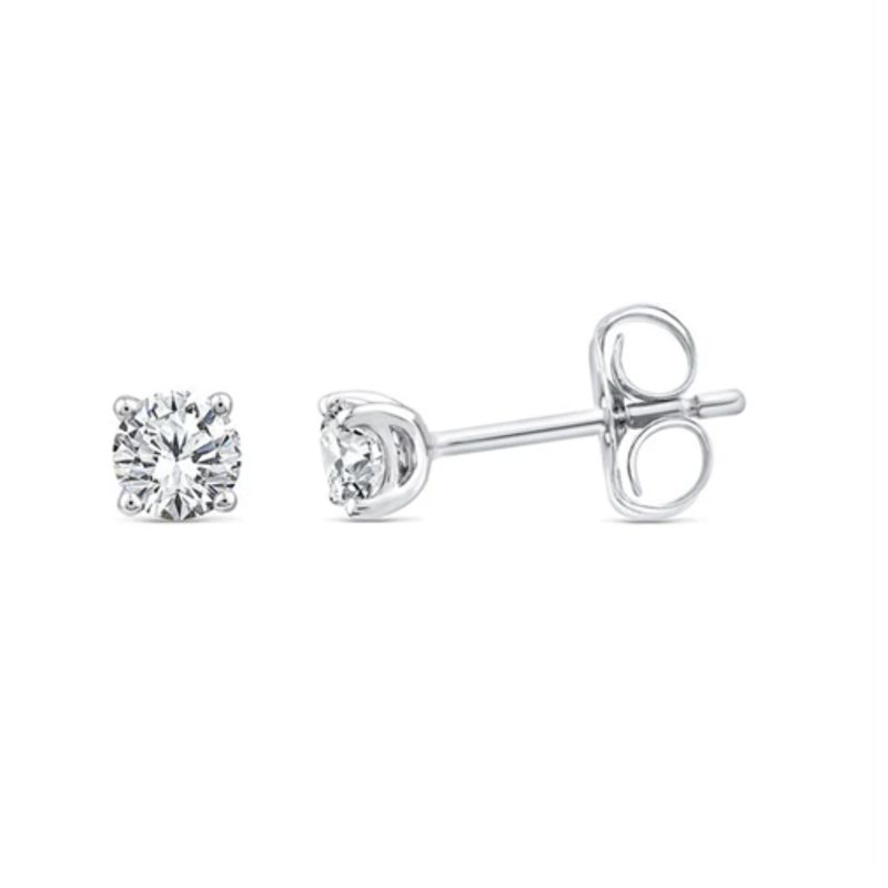 9WG Lab Diamond Stud Earrings (TDW 0.50ct) 9WG Lab Diamond Stud Earrings (TDW 0.50ct)