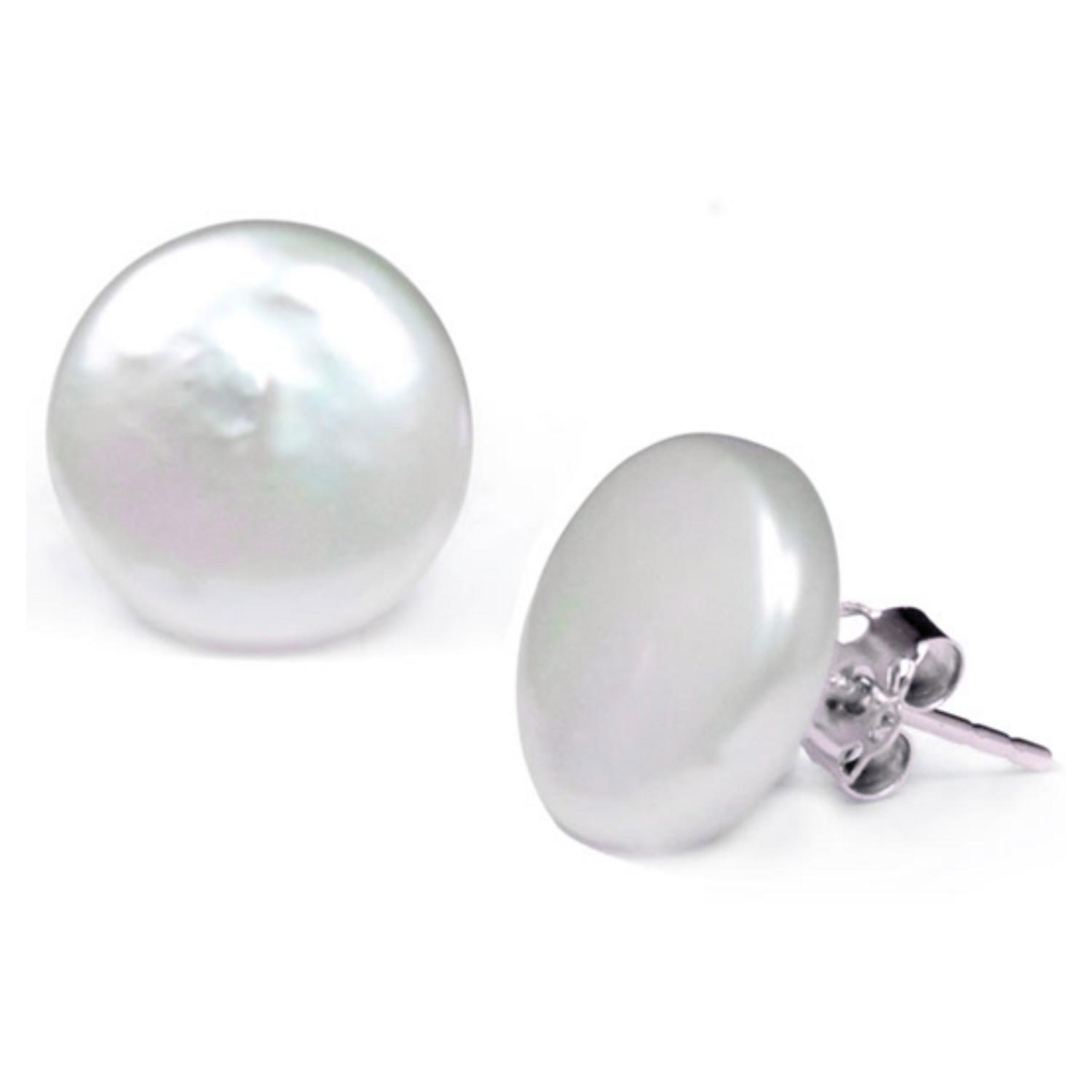 Sterling Silver FWP Coin Stud Earrings Sterling Silver FWP Coin Stud Earrings