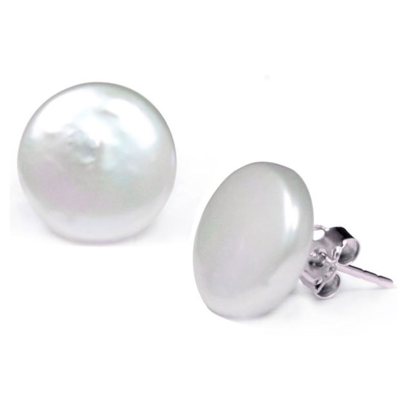 Sterling Silver FWP Coin Stud Earrings