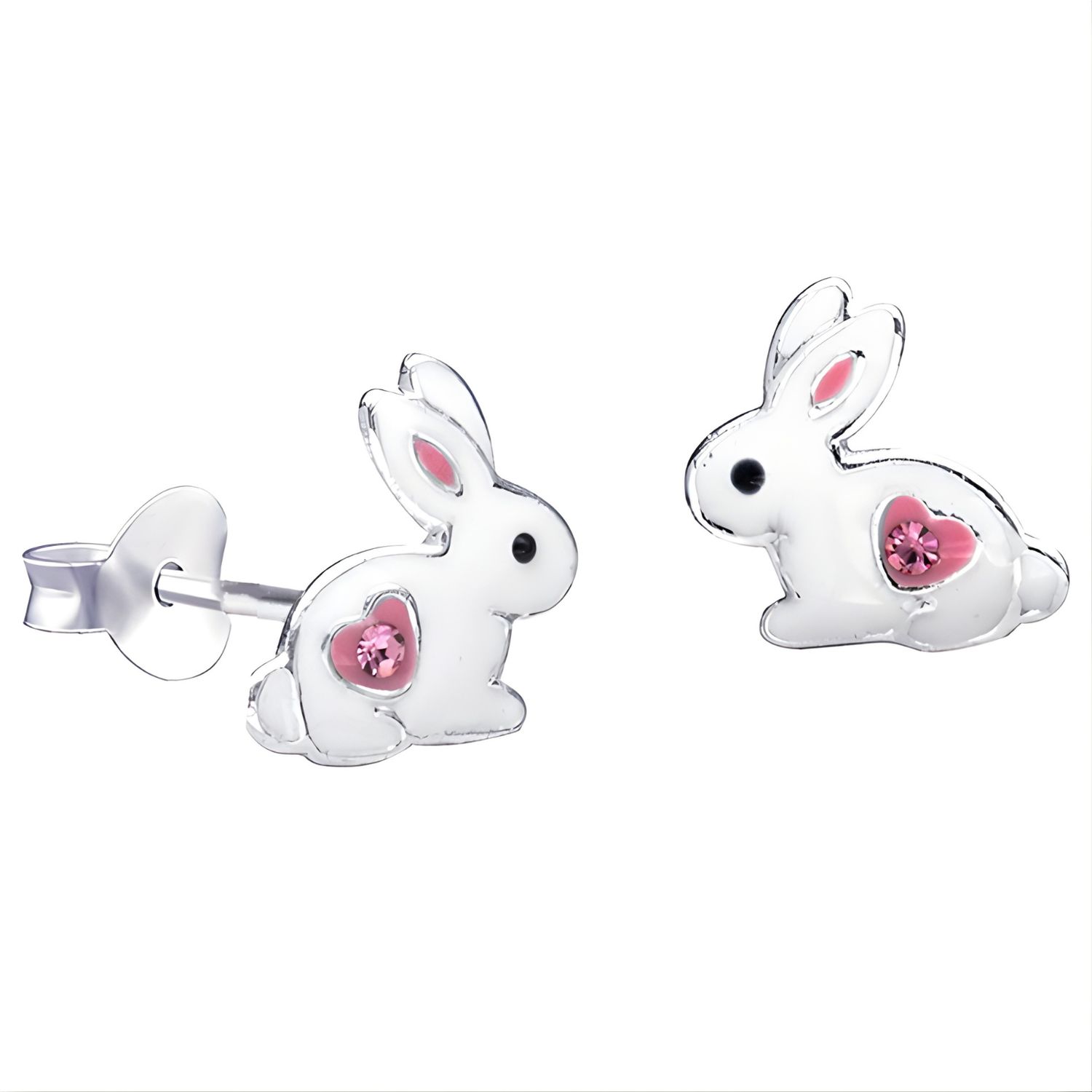 Sterling Silver Rabbit Stud Earrings Sterling Silver Rabbit Stud Earrings