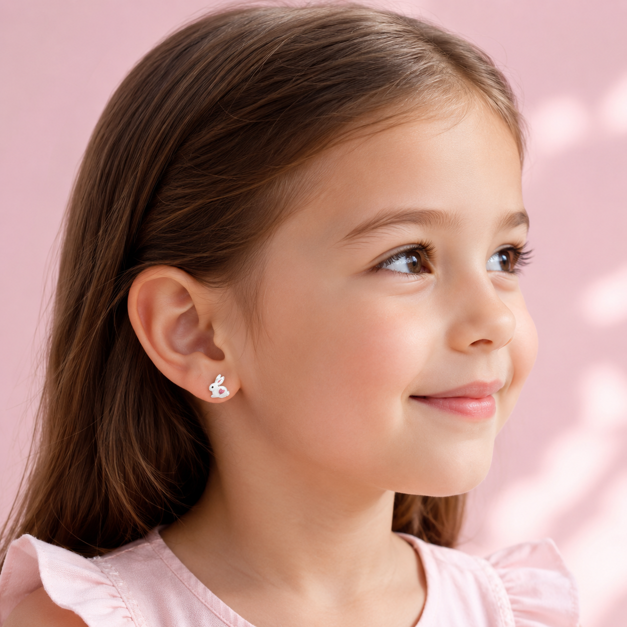 Sterling Silver Rabbit Stud Earrings
