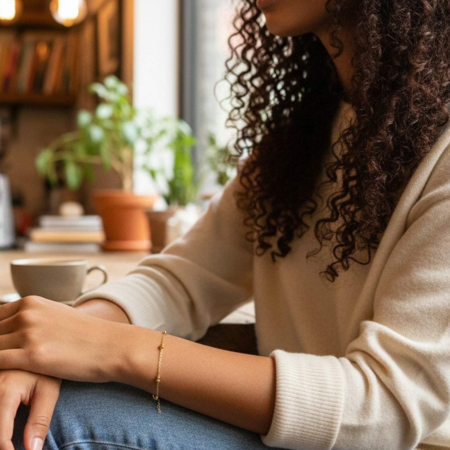 14kt Gold/ 925 Sterling Silver Fine Double Ball Bracelet