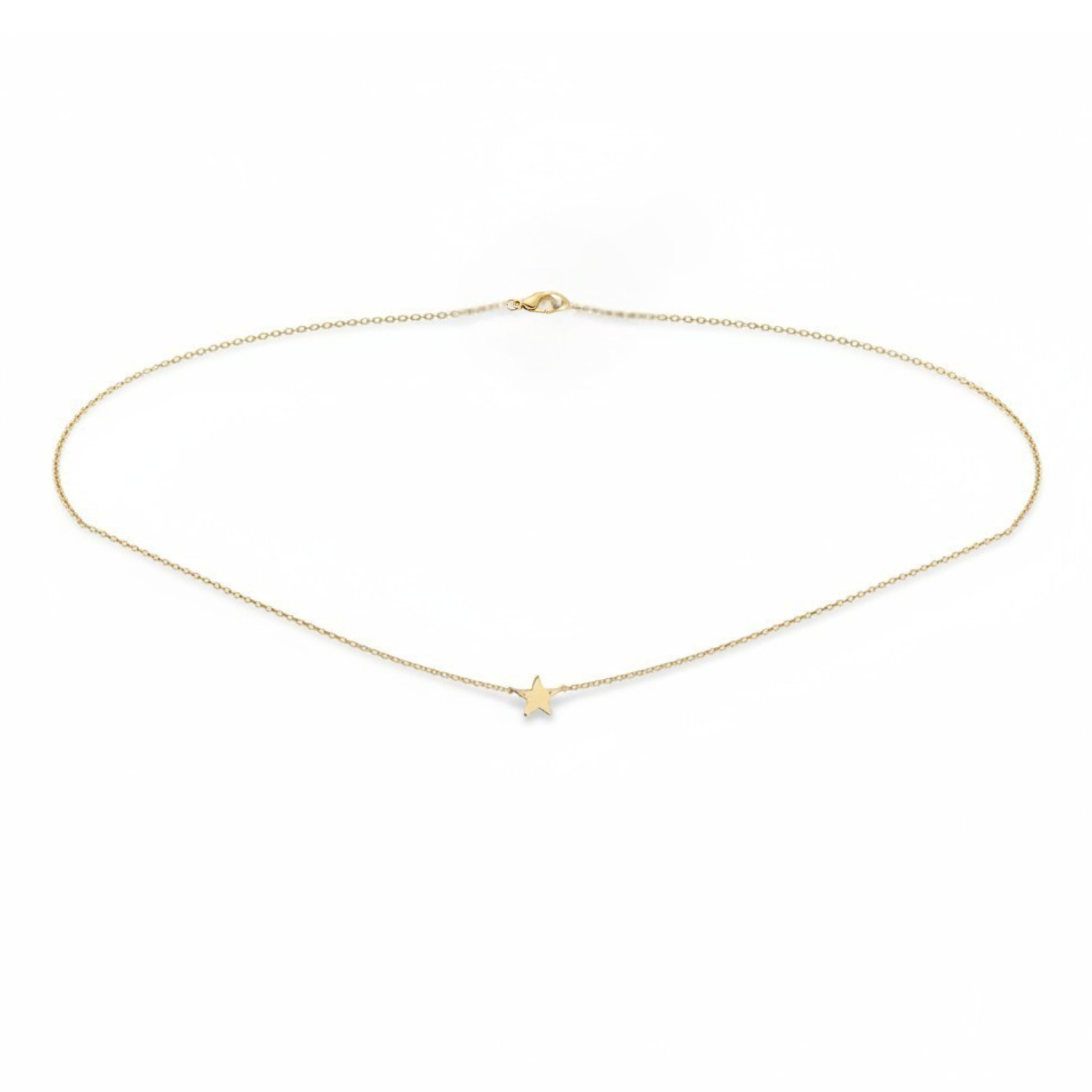 14k Gold/925 Sterling Silver Mini Star Necklace.