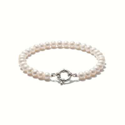 4-5mm White FWP Bracelet 21cm