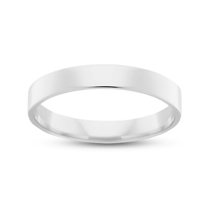 925 Sterling Silver 4mm Flat Band Ring