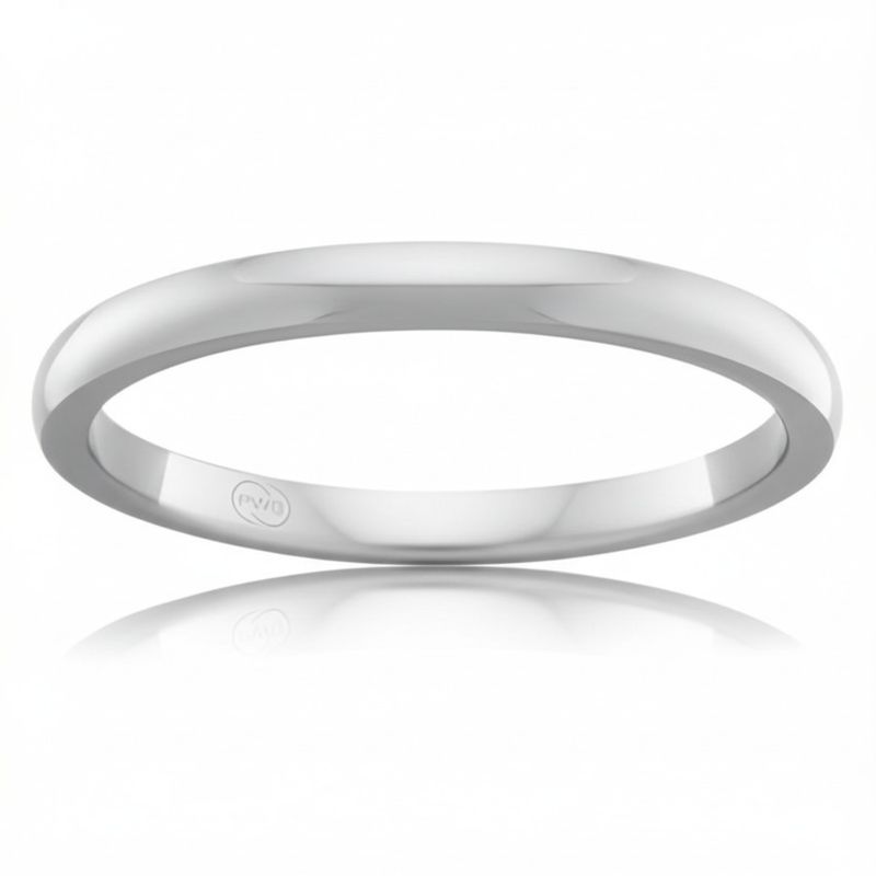 Platinum HD Edge 2.50mm Band Ring