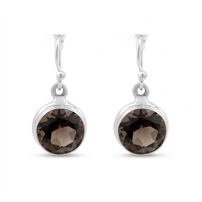 Sterling Silver Smokey Quartz Earrings Sterling Silver Smokey Quartz Earrings