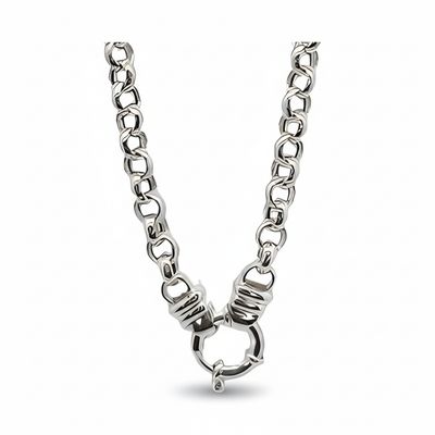 Sterling Silver Round Belcher Necklace