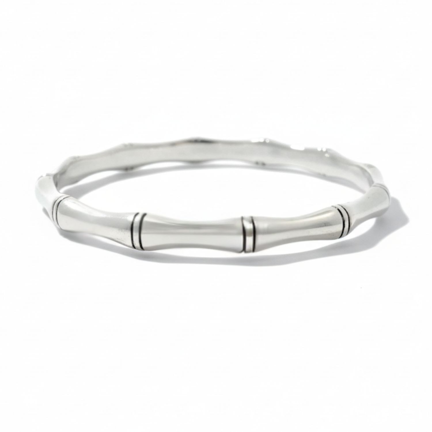 Sterling Silver Solid Bamboo Bangle Sterling Silver Solid Bamboo Bangle