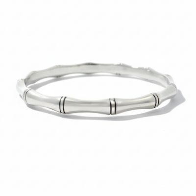 Sterling Silver Solid Bamboo Bangle Sterling Silver Solid Bamboo Bangle