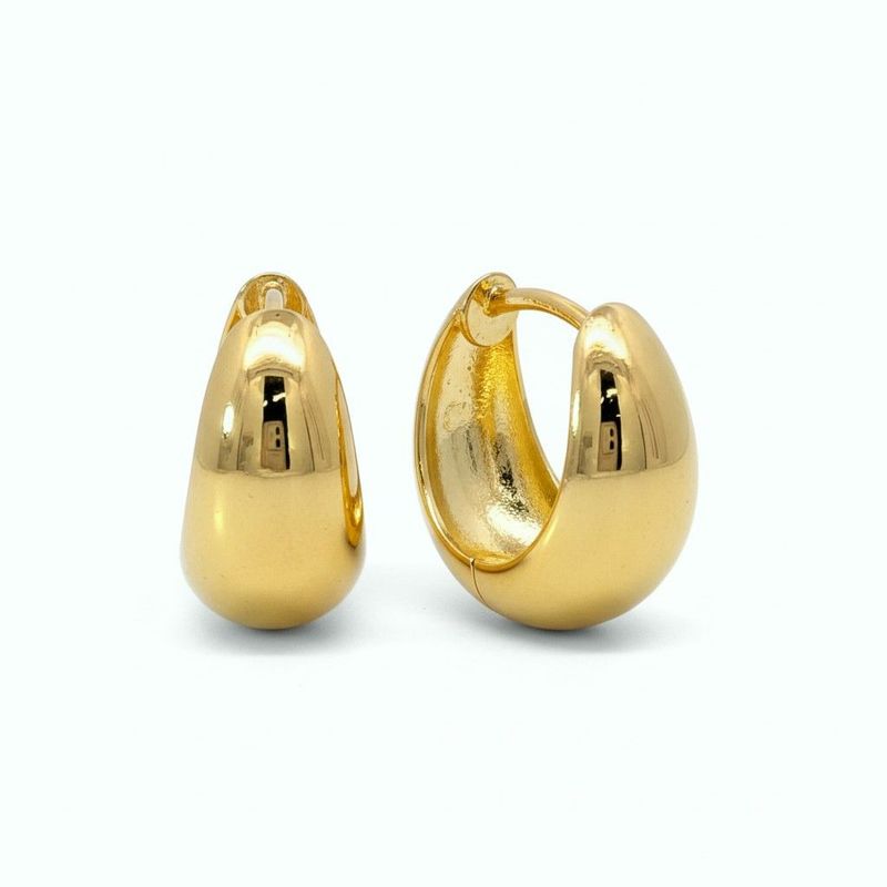 Sterling Silver & YGP Huggies