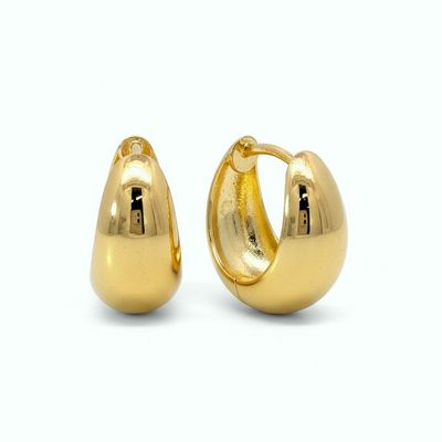 Sterling Silver & YGP Huggies