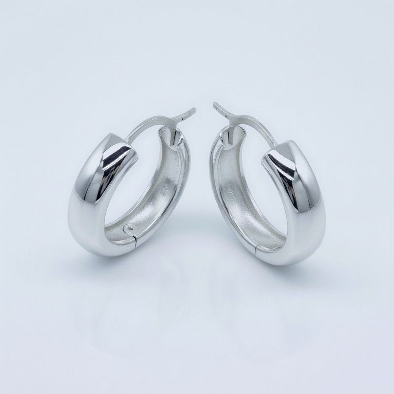 Sterling Silver Wide Pirate Hoops