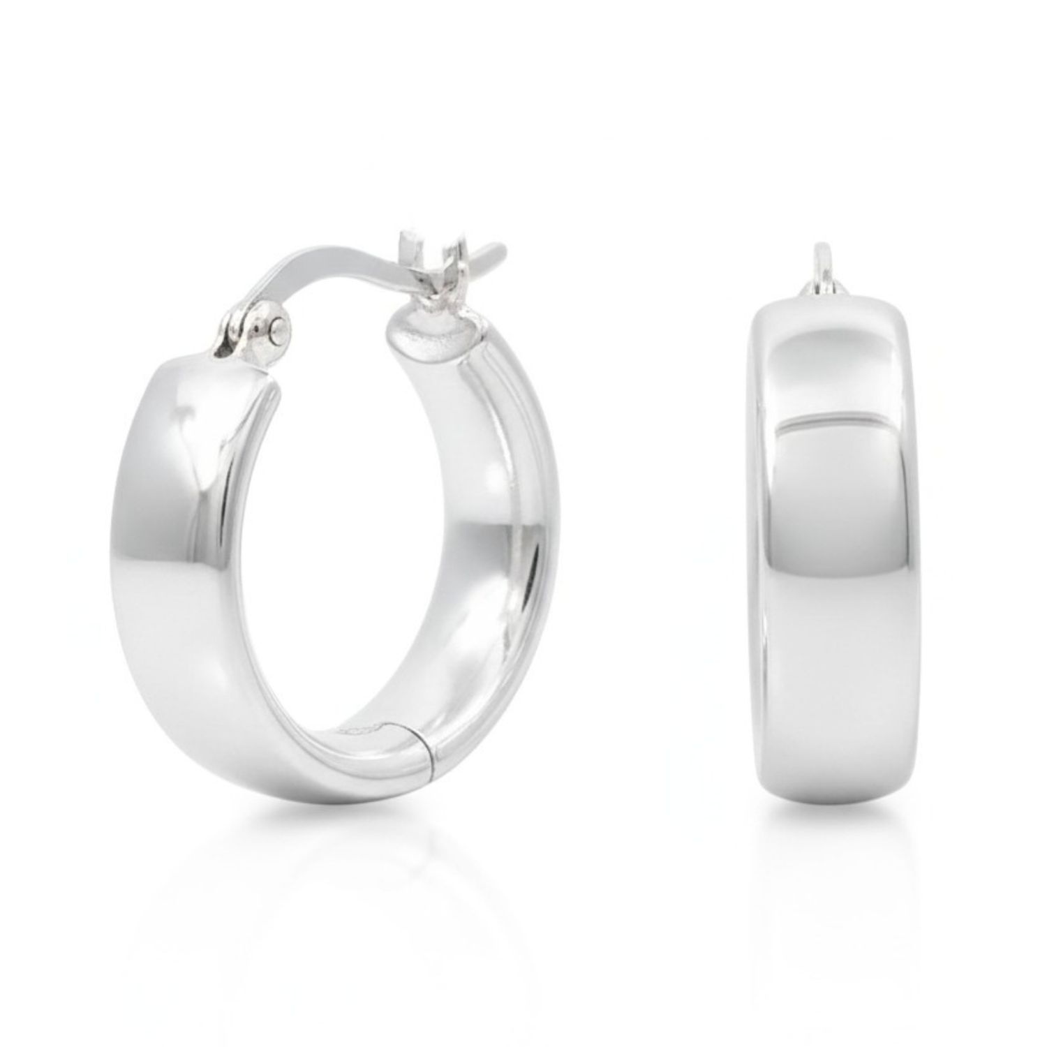 Sterling Silver Wide Pirate Hoops