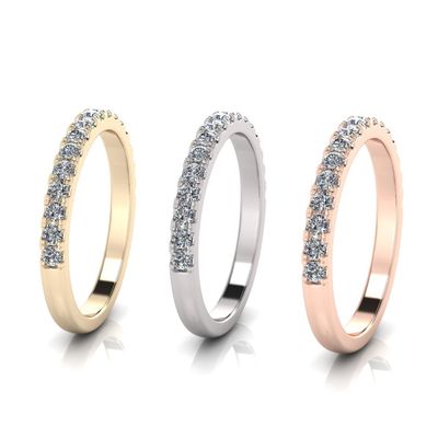 Scallop Claw Set Lab Diamond Ring (17x2pts)
