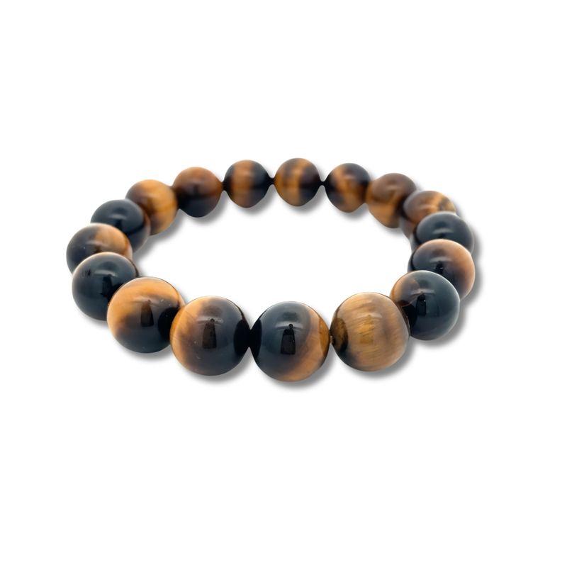 Tiger's Eye Beaded Bracelet 12mm Beads