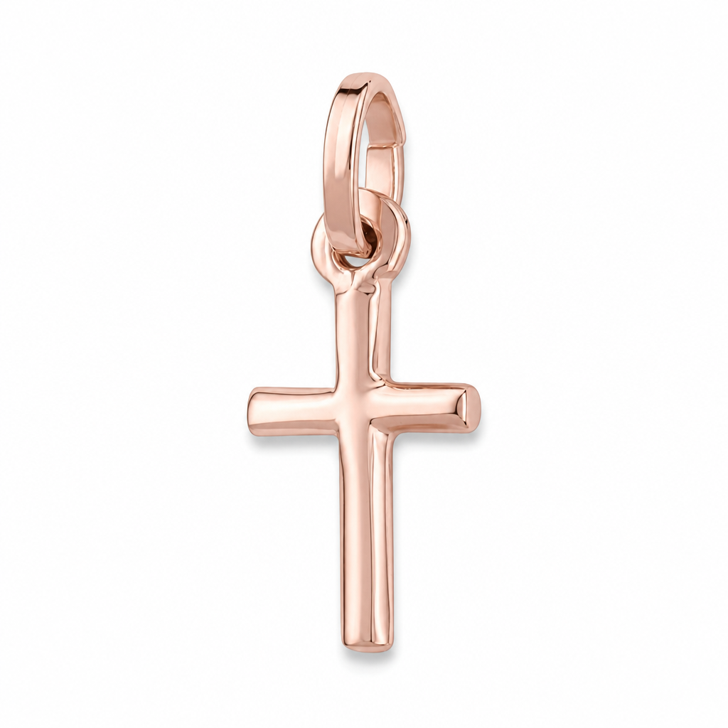 9ct Rose Gold Petite Cross Pendant