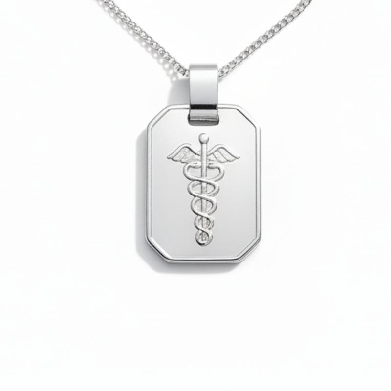 Sterling Silver Medic Pendant & Chain