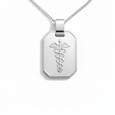 Sterling Silver Medic Pendant & Chain Sterling Silver Medic Pendant & Chain