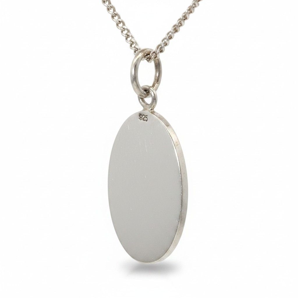 Sterling Silver Oval Disc Sterling Silver Oval Disc