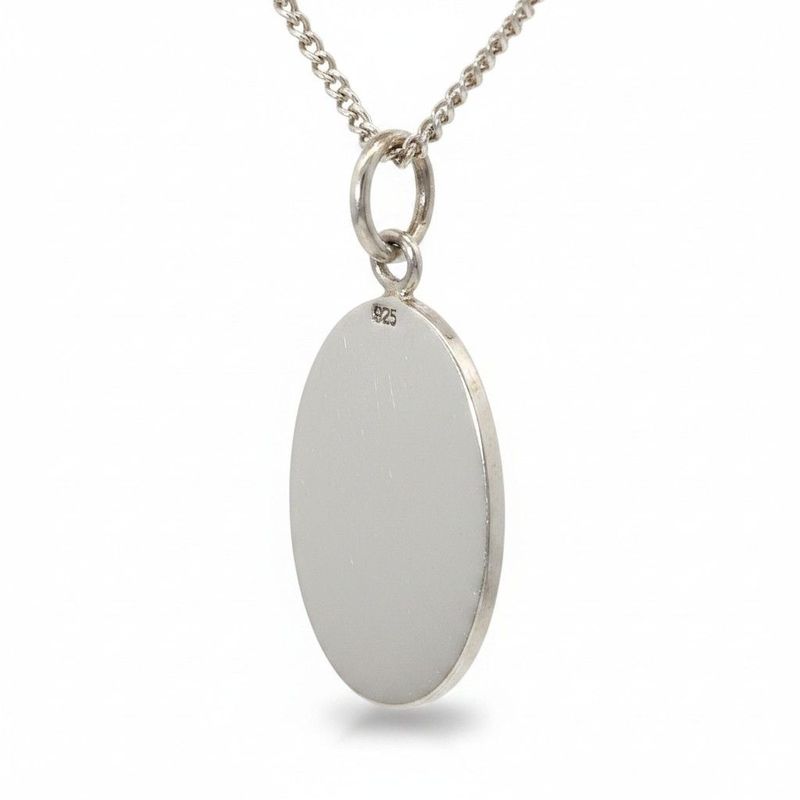 Sterling Silver Oval Disc
