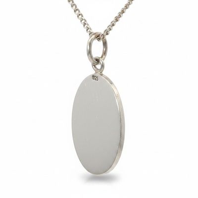 Sterling Silver Oval Disc