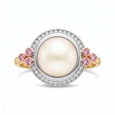 Mabe Pearl & Argyle Pink Diamond Ring Mabe Pearl & Argyle Pink Diamond Ring