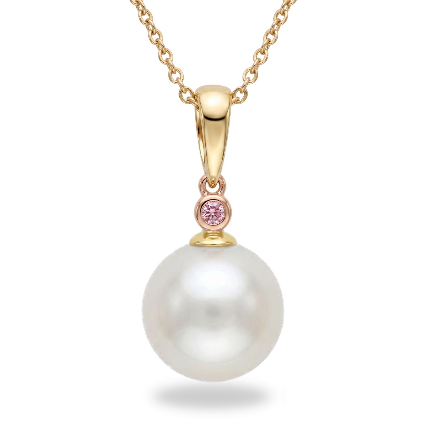 South Sea Pearl & Argyle Pink Diamond Pendant South Sea Pearl & Argyle Pink Diamond Pendant