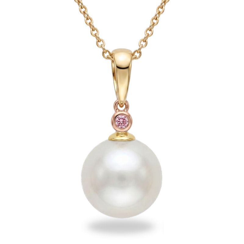 South Sea Pearl & Argyle Pink Diamond Pendant