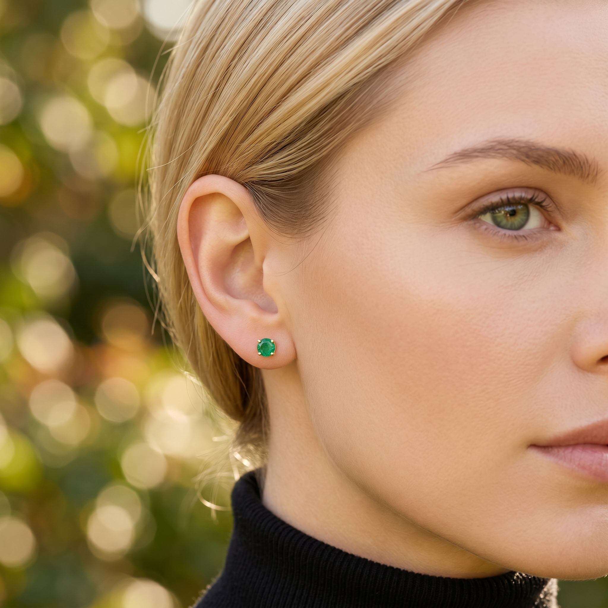 9ct Emerald Stud Earrings