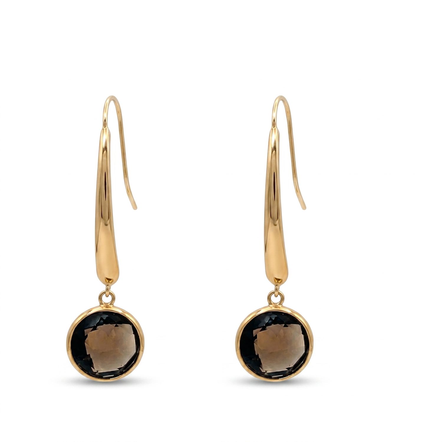 9ct Smokey Quartz Drop Earrings