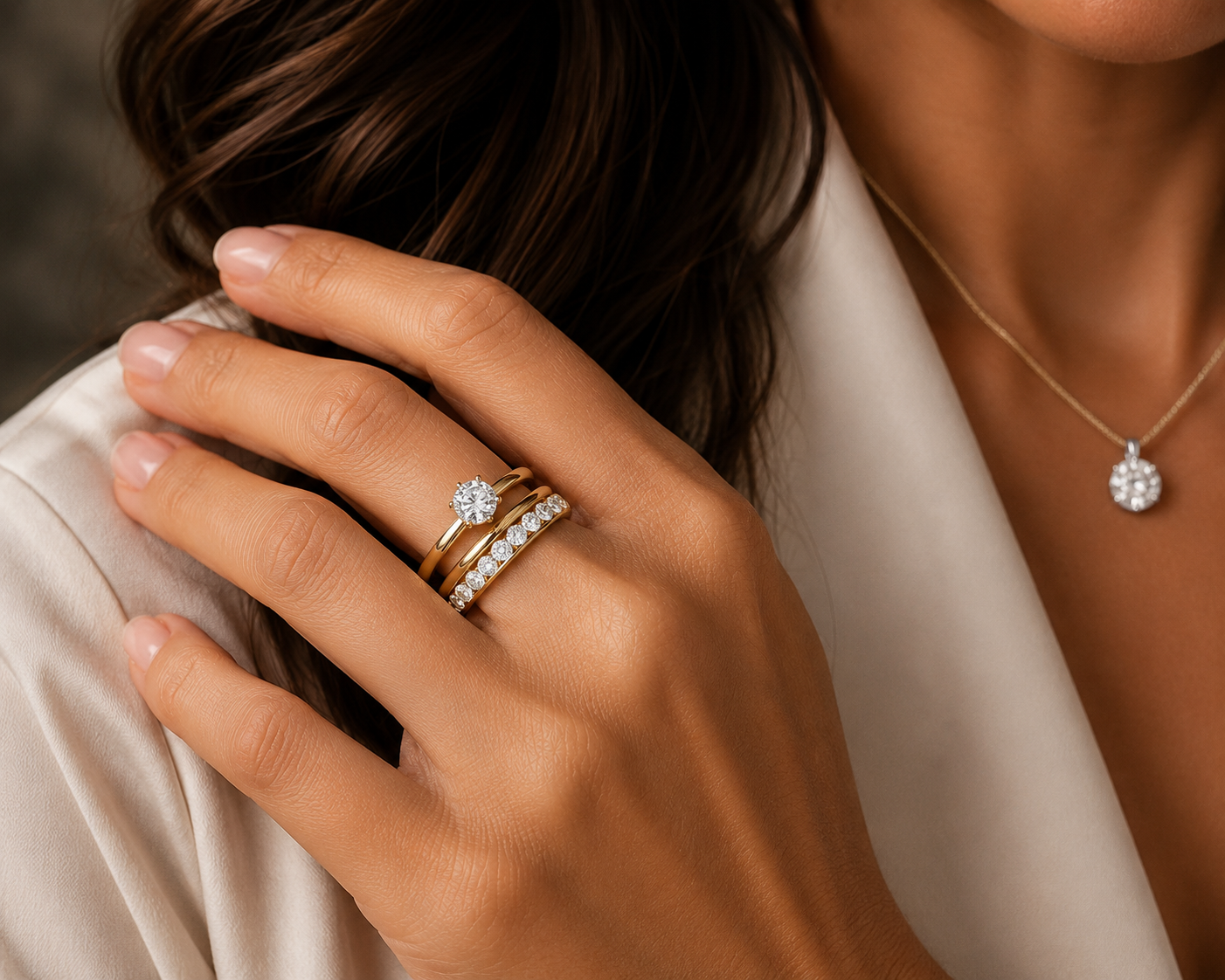 18ct Gold Round Diamond Channel Set Ring