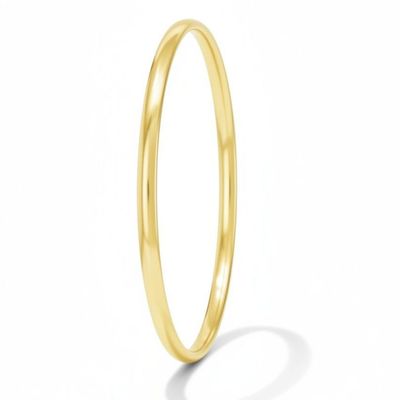 9ct Gold Silver Filled 4.50mm Oval Bangle 9ct Gold Silver Filled 4.50mm Oval Bangle