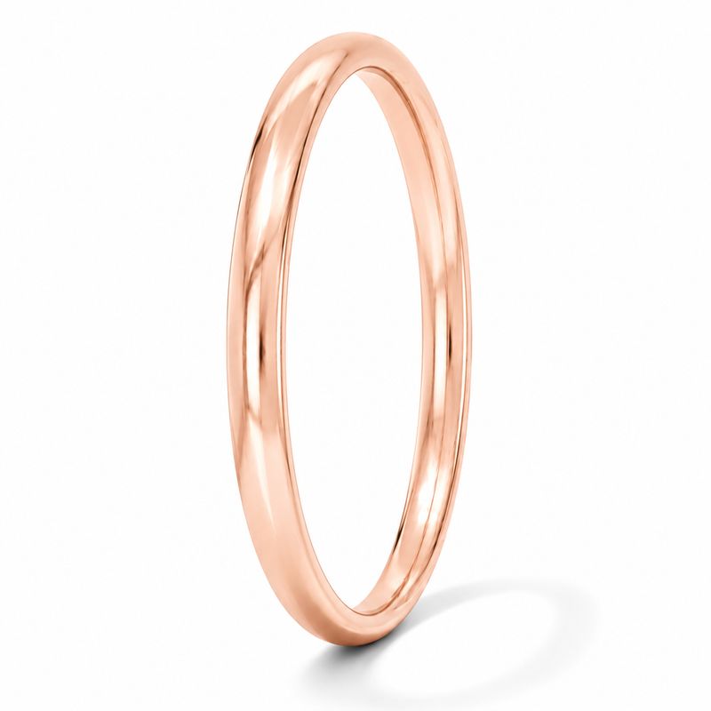 9ct Rose Gold Silver Filled 7.5mm Oval Bangle