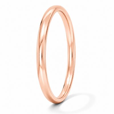 9ct Rose Gold Silver Filled 7.5mm Oval Bangle 9ct Rose Gold Silver Filled 7.5mm Oval Bangle