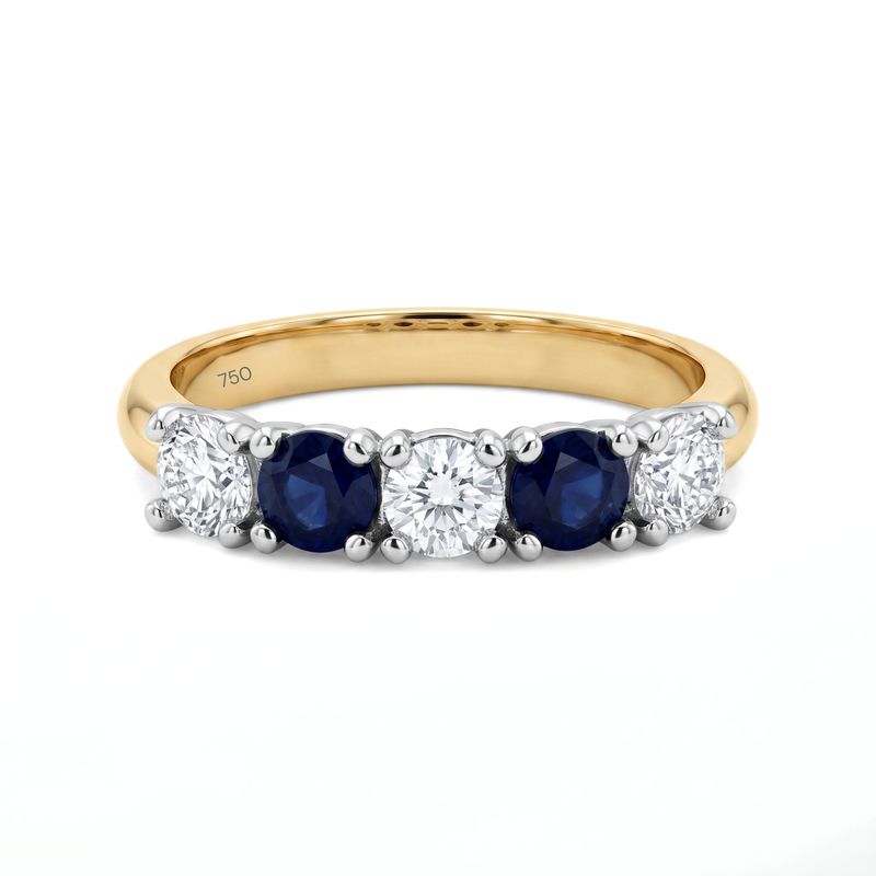 18ct Australian Sapphire & Diamond Anniversary Ring 18ct Australian Sapphire & Diamond Anniversary Ring