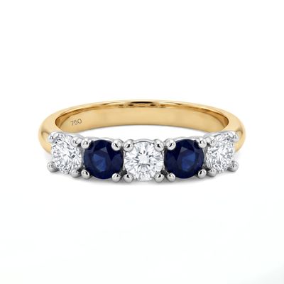 18ct Australian Sapphire & Diamond Anniversary Ring 18ct Australian Sapphire & Diamond Anniversary Ring