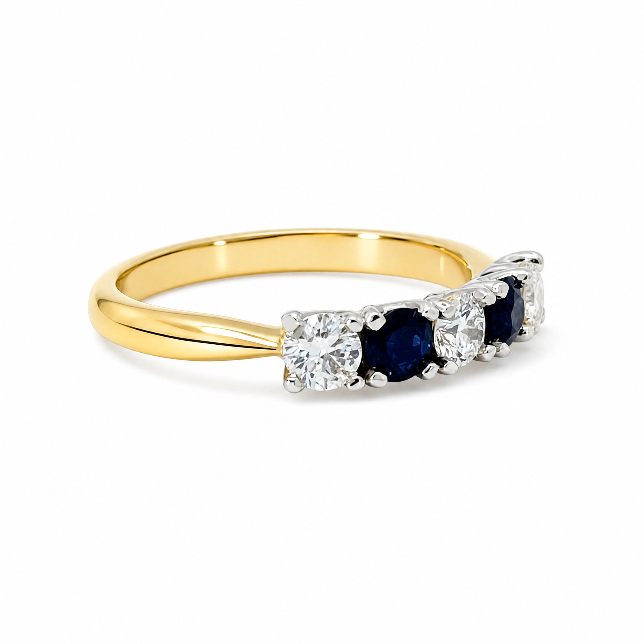 18ct Australian Sapphire & Diamond Anniversary Ring