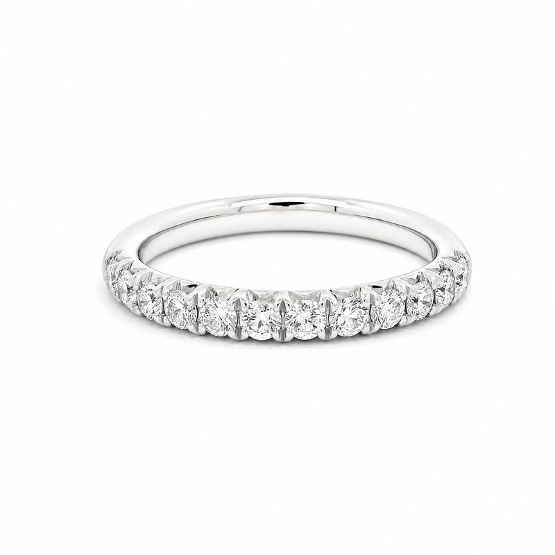 9ct Gold Mined Diamond Claw Set Wedding Ring