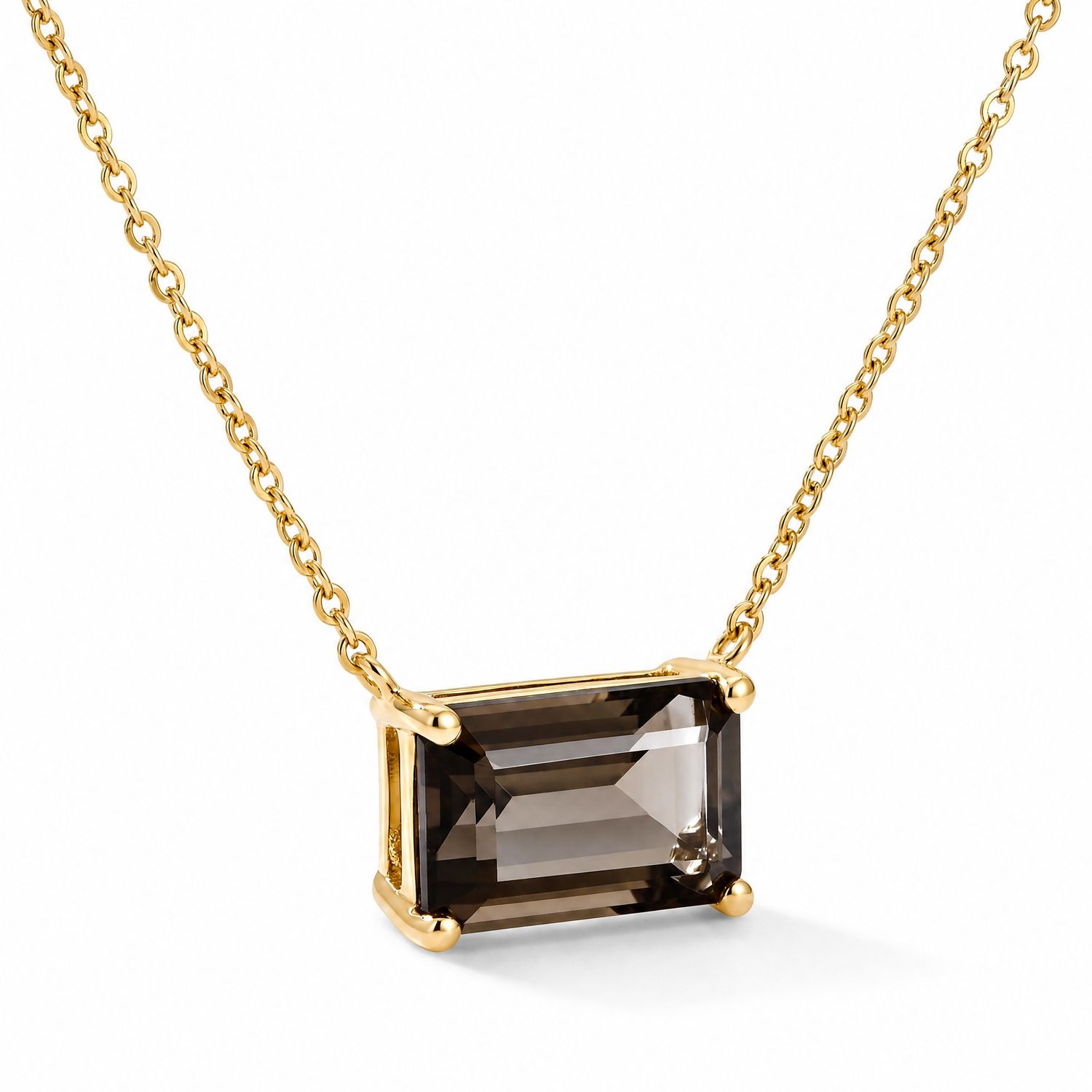 9ct Smokey Quartz Pendant Necklace